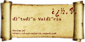 Ötvös Valéria névjegykártya