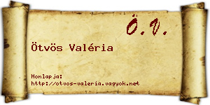 Ötvös Valéria névjegykártya