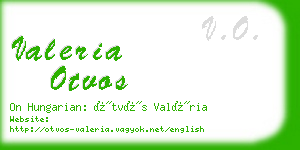 valeria otvos business card